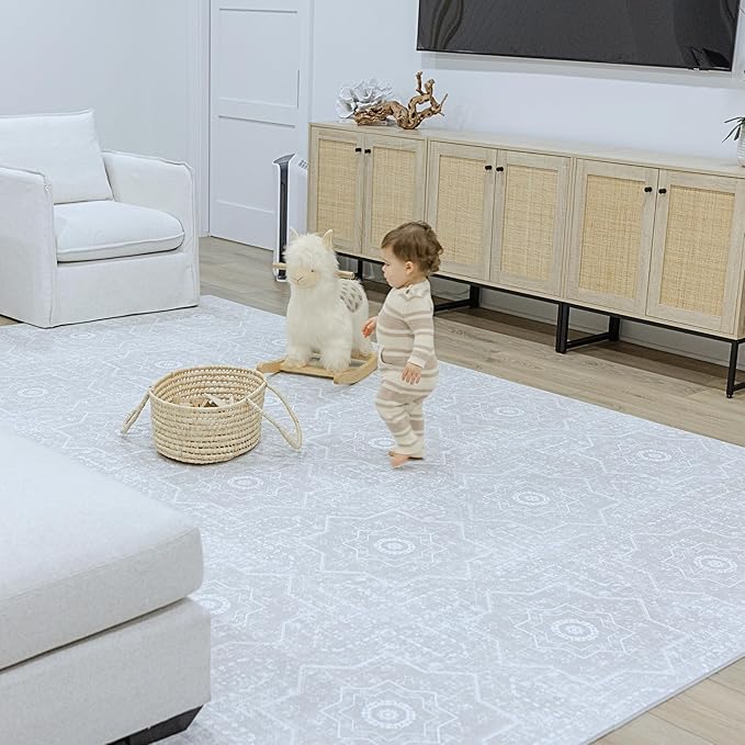 Little Landings Baby Play Mat for Floor - Layla (6x6ft) - Premium EVA Foam Play Mat for Babies & Toddlers (Ages 0-5+) - Non-Toxic Playmat for Tummy Time, Crawling & Playroom - Stylish & Comfortable