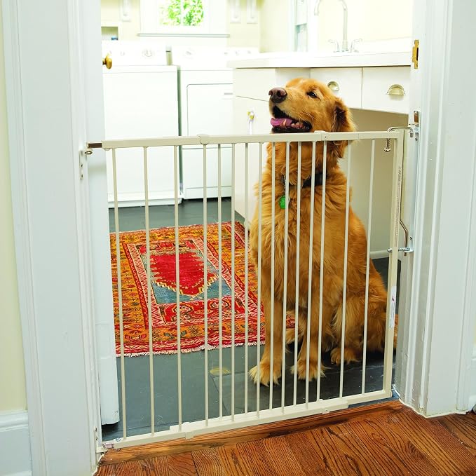 Cardinal Gates MG25 Duragate Baby Gate - Adjustable Dog Gate - Steel Safety Gate for Kids & Pets - 26.5 to 41.5 Inches Wide - Taupe