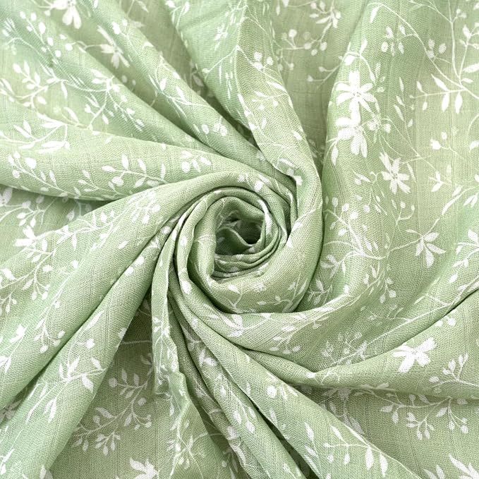 Muslin Swaddle Blankets for Newborns,2 Pack Baby Boys Girls Receiving Blankets Large 43X47 Inches Muslin Burp Cloths,Breathable Soft Swaddle Wrap Baby Essentials(Flower)