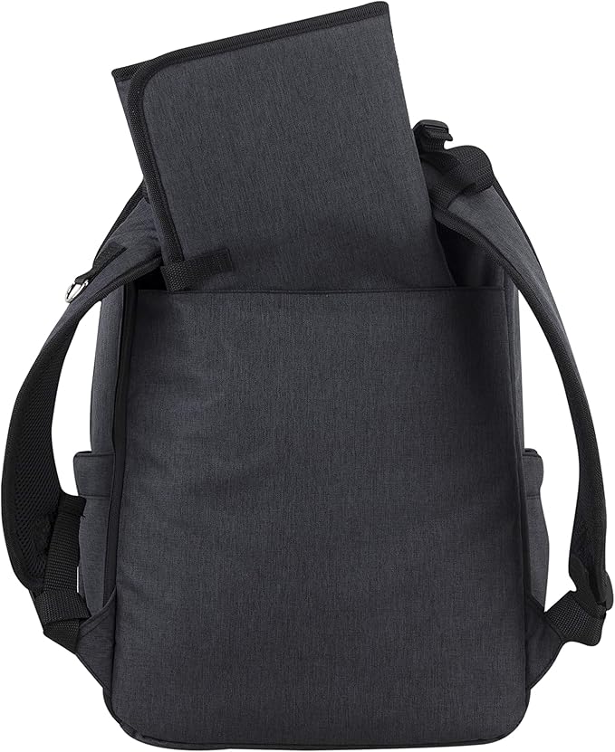 BODHI The Baby Athleisure Tech Diaper Bag Backpack with removable changing pad, Unisex, for Moms and Dads - Black Chambray