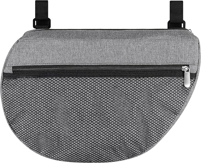 Accmor Insulated Side Sling Stroller Saddle Bag Organizer, Universal Stroller Organizer, Stroller Bag Caddy Organizer, Grey