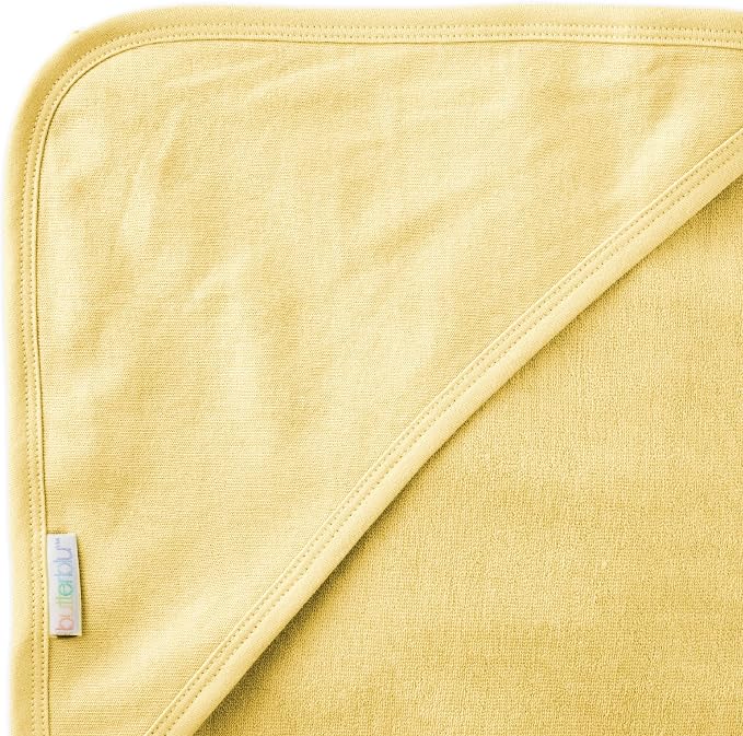 Butterblu Harper - 100% Organic Cotton Hooded Towels in Soft and Absorbent Baby Terry, 3-Pack, Sunny, One Size