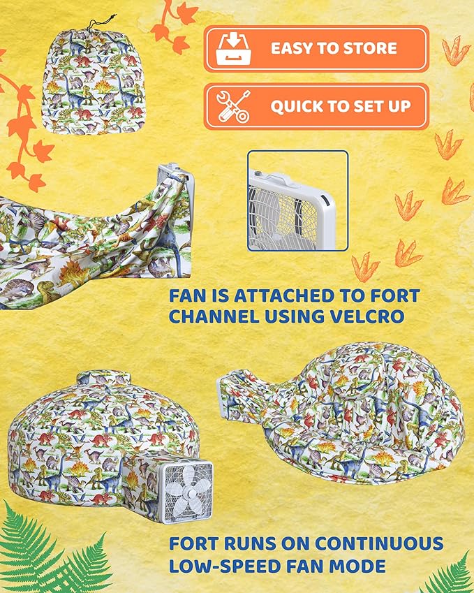 Skywin Dino Dome Dig Air Tent for Kids with Door (77??x 50?? Builds in 30 Seconds, Toddler Tents Indoor for Imaginative Play, Kids Forts Indoor Playhouse, Christmas or Birthday Gift (Fan Not Incl)