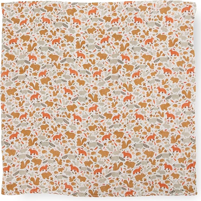 Little Unicorn Premium Cotton Swaddle Baby Blanket | Breathable Fabric | for swaddling, Play, Nursing & More (Fall Friends)