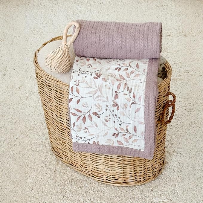 Mouliss Personalized Baby Blanket with Name ??Handmade 100% Organic Cotton Newborn Gift | Custom Knit Blanket for Boys, Girls, Kids & Baby Showers