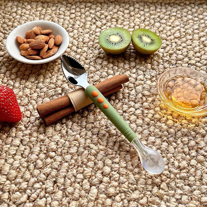 Ids Spoons - Comfort Grip Kitchen Gadgets, Kids Food Feeding Spoons | Training Utensils With Easy Hold Design For Fruit, Puree, Food