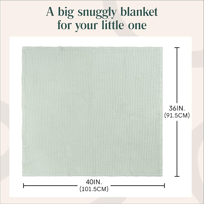 Simka Rose Waffle Baby Blanket Cotton Soft Breathable Swaddle Blanket for Nursery, Stroller & Crib Blanket - Baby Receiving Blankets for Boys & Girls Gender Neutral Toddler Blanket