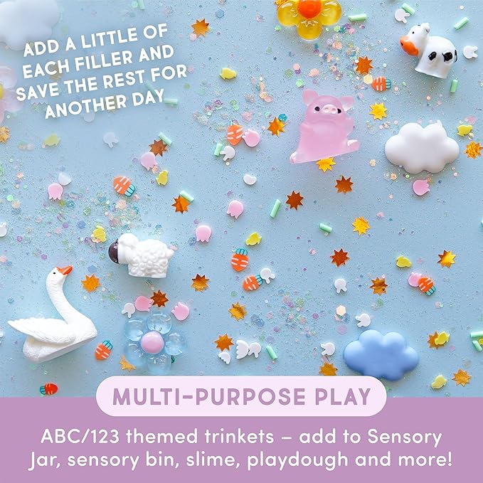 Glo Pals Play Pack Bundle with Sensory Play Jar, Water-Activated Light-Up Cubes, and Fun Fillers - Sensory Toys for Toddlers - Sensory Toy Kit with Light Up Cubes for Bathtub - Barnyard Blast