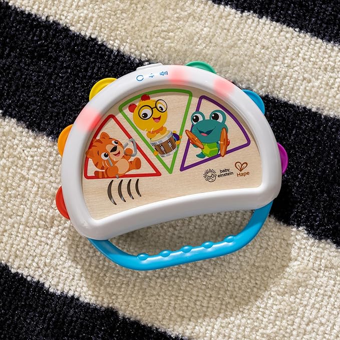 Baby Einstein + Hape Tap & Shake Magic Touch Tambourine, Ages 6 Months and Up
