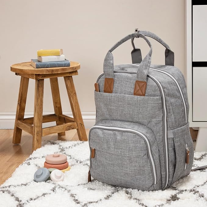 Trend Lab Diaper Bag Backpack Baby Bag Organizer with Removable Changing Station Pad, Includes Zipper Opening for Baby Wipes and Insulated Pockets for Bottles