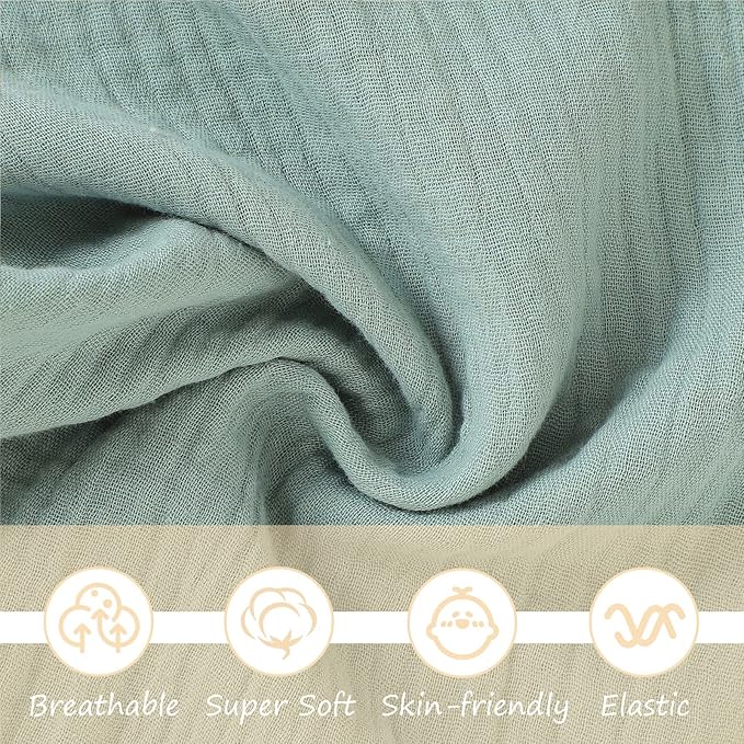 Organic Cotton Bunny Loveys for Babies,Newborn Baby Lovey Security Blanket,Lovies for Babies New Born Baby Unique Neutral Gifts Boys and Girls (Bunny-Green)