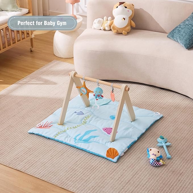 UTEX Premium 9-in-1 Tummy Time Mat, Soft Sensory Mat for Infants, Baby Play Gym Mat, Newborn Essentials Gift