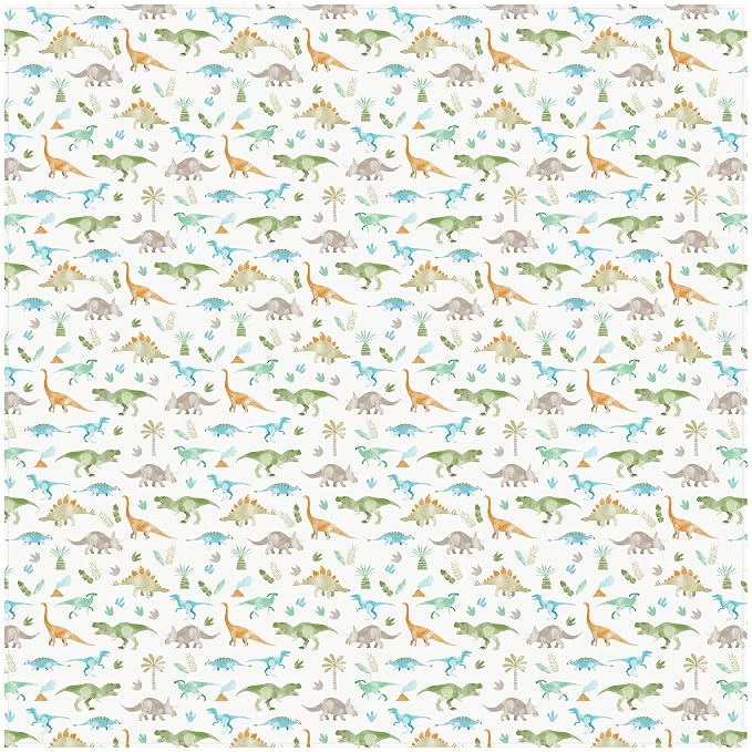 Stephen Joseph, Muslin Swaddle Blanket for Baby Girls and Boys, Newborn Receiving Blanket for Swaddling, 100% Cotton Baby Swaddle Wrap, Receiving Swaddle Wrap, 47 x 47 inches, Dino