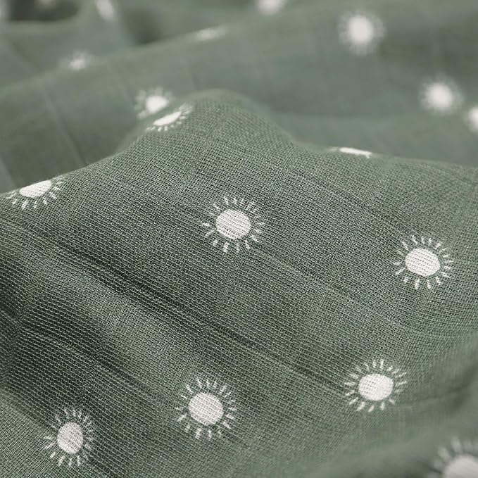 Little Unicorn Muslin Swaddle Blanket for Newborns & Infants | Soft & Breathable Fabric | Baby Blanket for Swaddling, Nursing, Shower Gifts (Sage Suns)