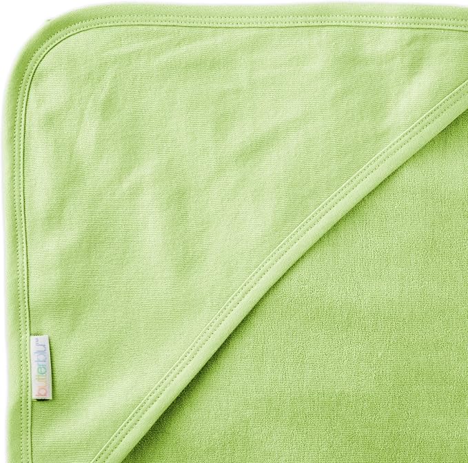Butterblu Harper - 100% Organic Cotton Hooded Towels in Soft and Absorbent Baby Terry, 2-Pack, Leaf Frog, One Size
