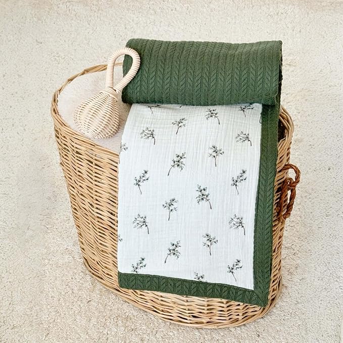Mouliss Personalized Baby Blanket with Name ??Handmade 100% Organic Cotton Newborn Gift | Custom Knit Blanket for Boys, Girls, Kids & Baby Showers