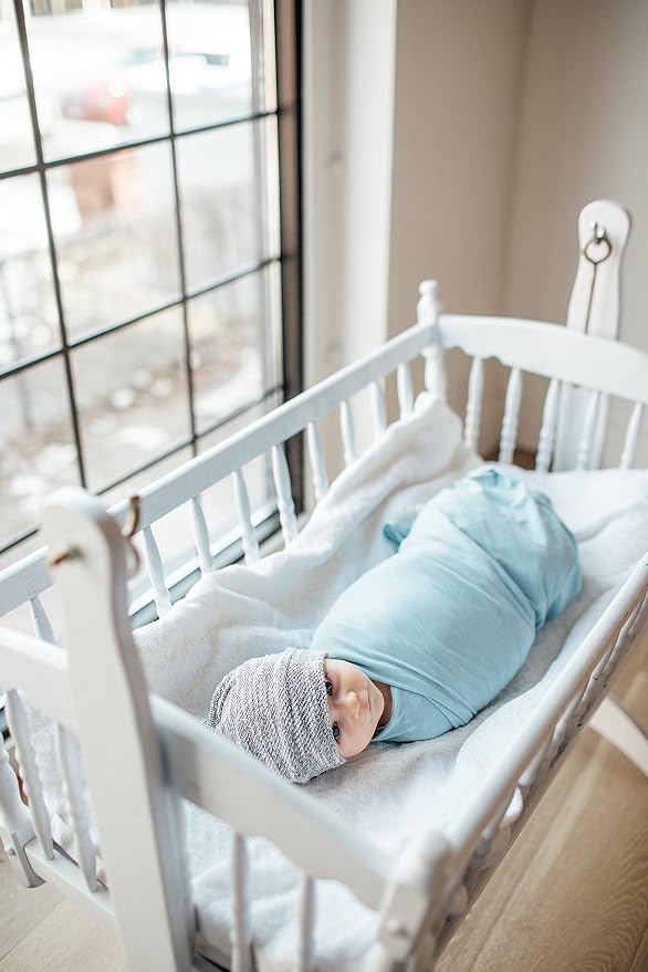 Copper Pearl Swaddle Blankets for Newborns | Soft Stretchy Receiving Blankets for Boys and Girls | Large 46 x 46 Inch Baby Blankets | Lightweight and Breathable Swaddles | Sonny