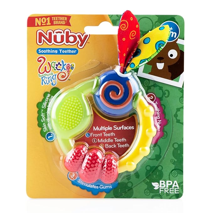 Nuby Wacky Teething Ring (2 Pack)