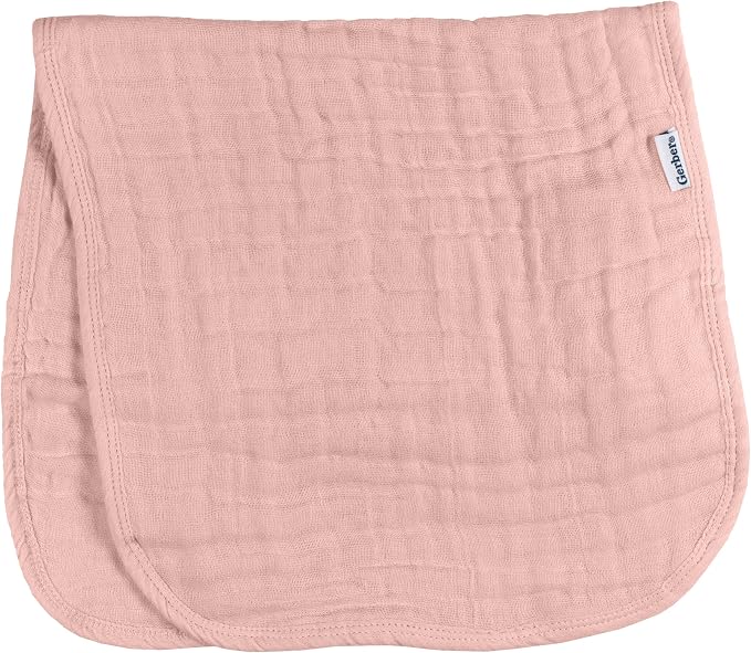 Gerber Baby Unisex Muslin Burp Cloths 6-Pack, Multi Rainbow, Large Size 20" x 10"
