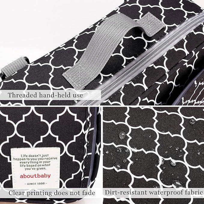 SONARIN Pram Buggy Bag Organiser & Stroller Organiser,Large Stroller Storage with Deep Cup Holder,2 x Pram Hooks,Shoulder Strap Used as Carry-On Handbag,Universal Fit All Buggy Models(Black)