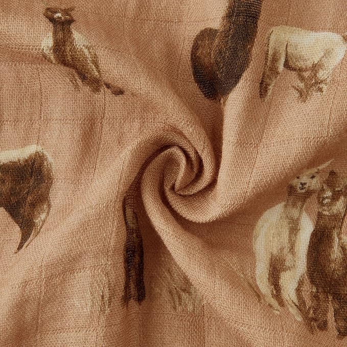 Milkbarn Baby Swaddle Blanket - Soft & Gentle 100% GOTS-Certified Organic Cotton - Nursery Swaddling Blankets for Boys and Girls, Alpaca