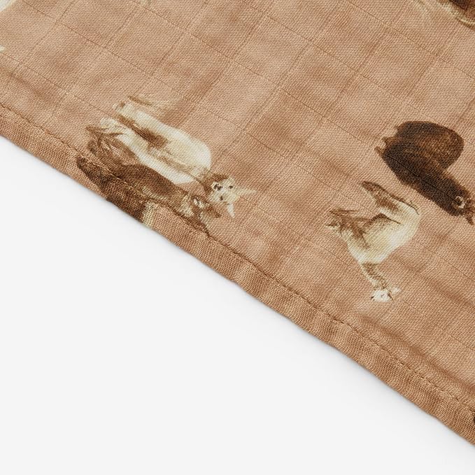 Milkbarn Baby Swaddle Blanket - Soft & Gentle 100% GOTS-Certified Organic Cotton - Nursery Swaddling Blankets for Boys and Girls, Alpaca