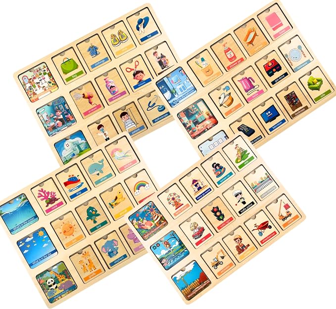 Montessori Wooden Classification Puzzle, Educational Learning Toy Board for Toddlers (Ages 3+)