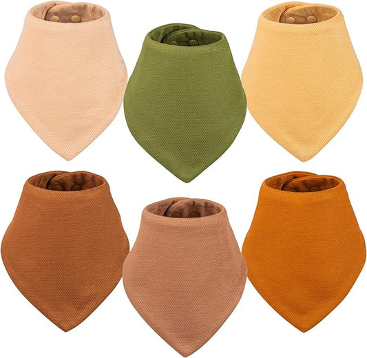 Tiny Twinkle Bandana Scarf Bibs - Water Resistant and Absorbent Drool and Teething Baby Bibs