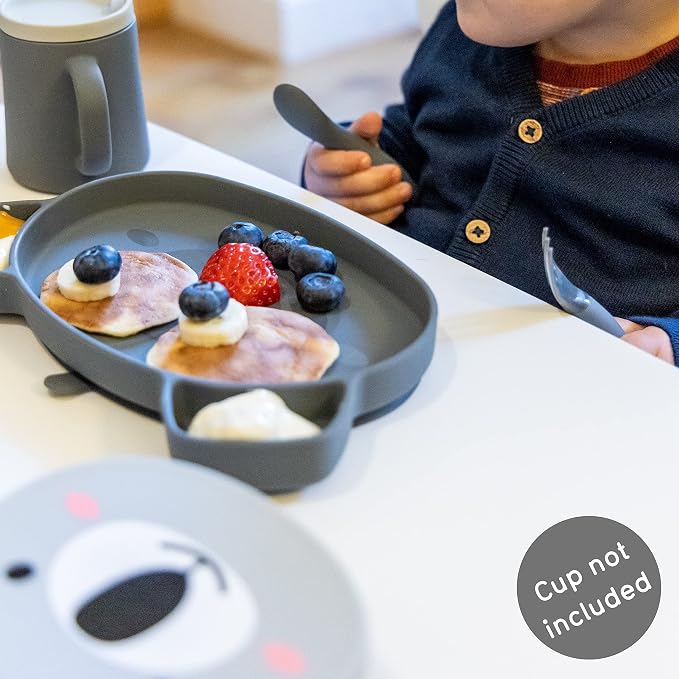 TUM TUM Baby Dinner Set for Weaning, Includes Silicone Suction Plate & Bowl, Baby Cutlery, 6 Months Plus, Dishwasher Safe, BPA Free (Kev Koala)