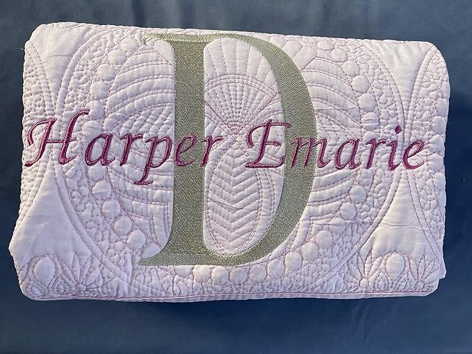 Personalized Baby Blankets Baby Quilt Monogrammed Blankets for Kids Baby Blankets for Girls Embroidered Baby Gifts Soft for Toddler boy or Girl (Sofia)