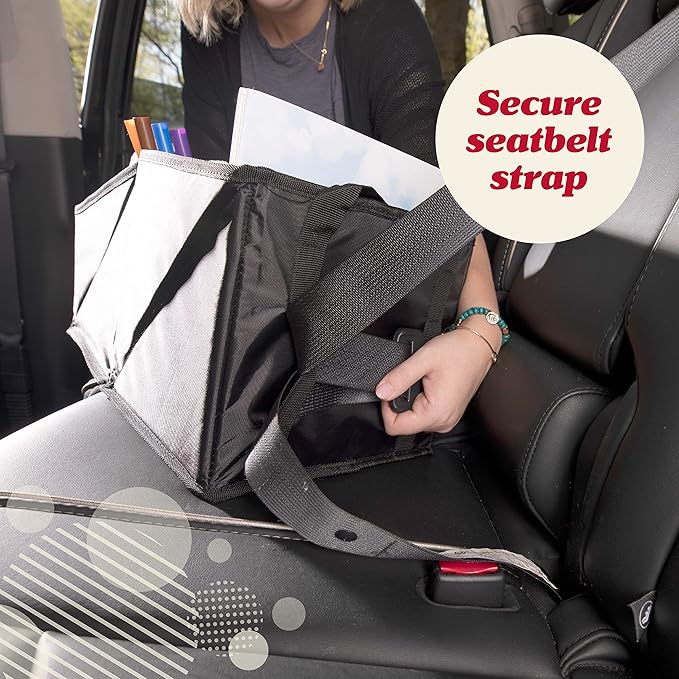 Lusso Gear Car Seat Organizer for Front or Backseat - Great for Adults & Kids, Features 9 Storage Compartments for Toys, Magazines, Tissues, Maps, Books, Documents, Games & More (Floral)