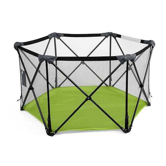 Bright Starts Pop ?˜N Play Indoor/Outdoor Playard, Portable Playpen for Babies and Toddlers, Unisex, Easy Compact Fold