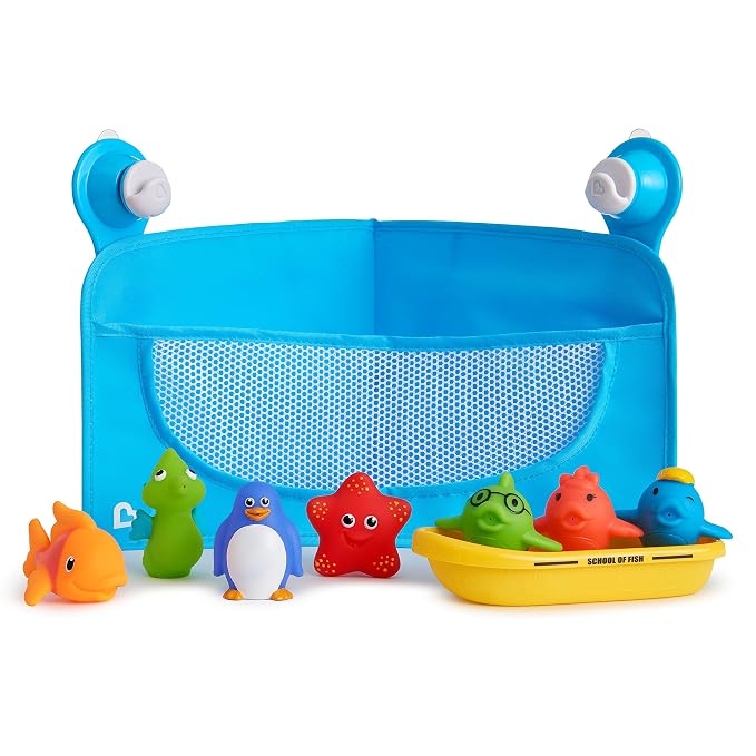 Munchkin® Ocean Friends Bath Toy and Storage Set, Multi , 6 Piece Set