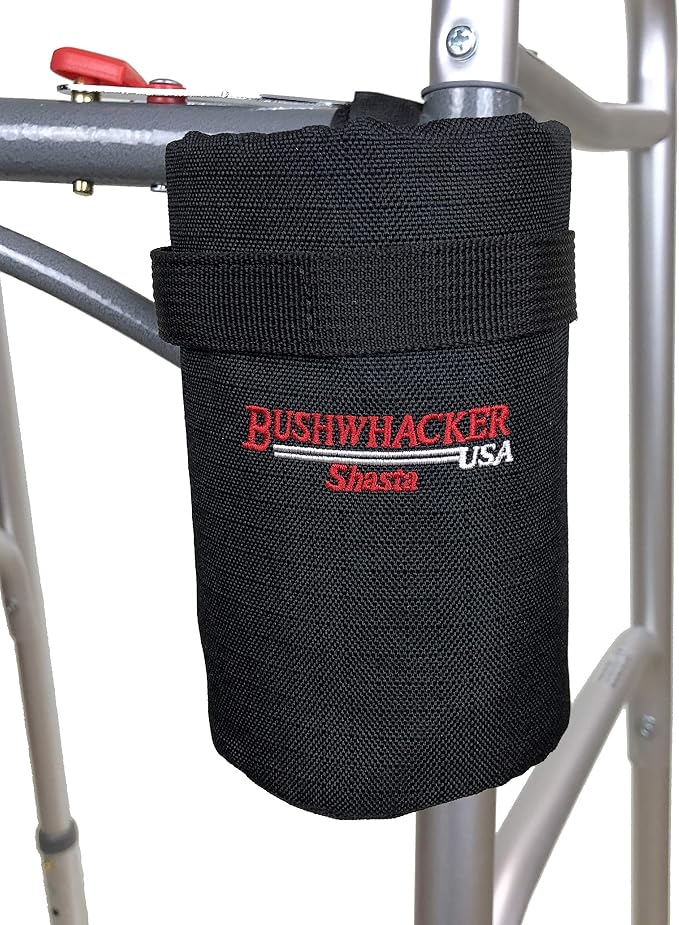 Insulated Drink Holder with Straps and Belt Loop for Walker, Wheelchair, Scooter, Stroller, Rollator, Bike, Crutch – Fits Cans, Bottles, and Cups