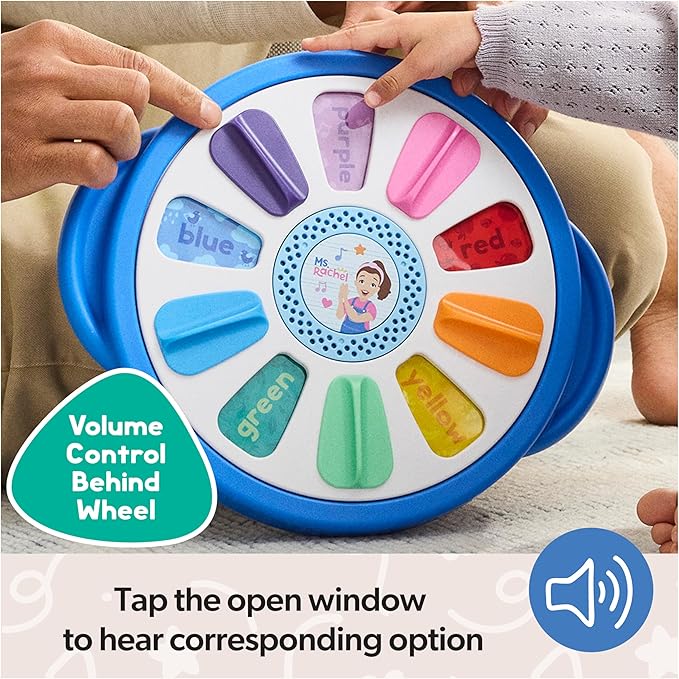 Ms. Rachel Official Spin Along Learning Wheel with 3 Learning Play Modes, Educational Toys & Toddler Toys for Girls & Boys Ages 1-3+