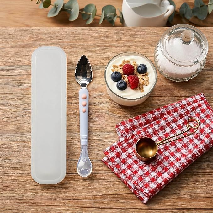 Kids spoons comfort grip kitchen gadgets, Kitchen spoons kids utensils for fruit puree food ice cream home apartment school restaurant travel camping picnic, Durable practical accessory