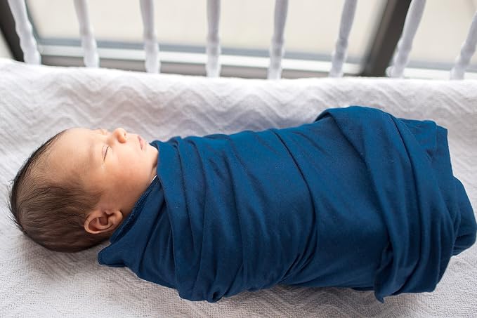 Copper Pearl Swaddle Blankets for Newborns | Soft Stretchy Receiving Blankets for Boys and Girls | Large 46 x 46 Inch Baby Blankets | Lightweight and Breathable Swaddles | River
