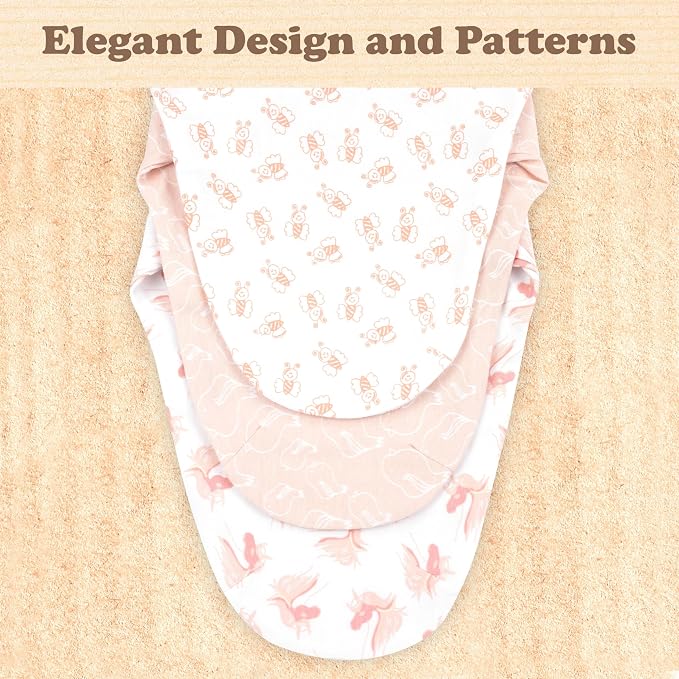 Swaddles for Newborns – 3-Pack Infant Swaddles 0-3 Months – Adjustable Newborn Swaddle Sleep Sack – Soft Organic Cotton Baby Wrap for Safe & Cozy Sleep