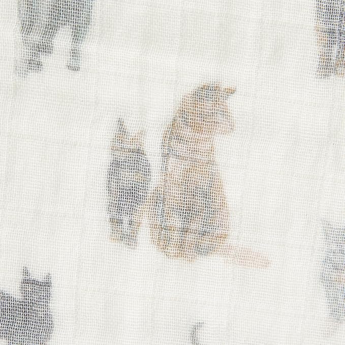 Milkbarn Baby Swaddle Blanket - Soft & Gentle 100% GOTS-Certified Organic Cotton - Nursery Swaddling Blankets for Boys and Girls, Cat