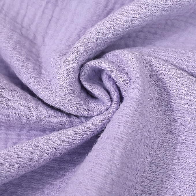 Muslin Toddler Blanket 43"x43" - 100% Cotton Super Soft Crib Blanket for Baby, Infant, Toddler & Baby Girl,Lightweight Nursing Cover & Breathable Stroller Blanket,Floral Design (Purple)