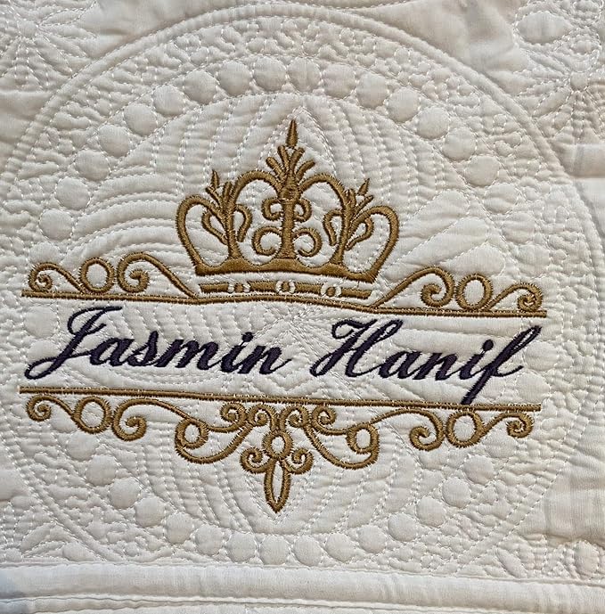 Personalized Baby Blankets Baby Quilt Monogrammed Blankets for Kids Baby Blankets for Girls Embroidered Baby Gifts Soft for Toddler boy or Girl (Crown)