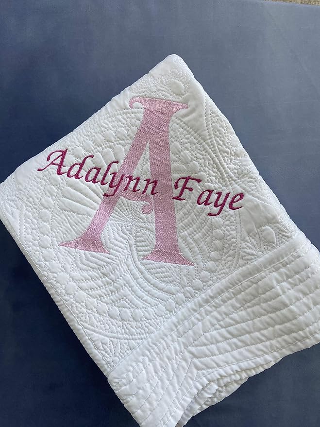 Personalized Baby Blankets Baby Quilt Monogrammed Blankets for Kids Baby Blankets for Girls Embroidered Baby Gifts Soft for Toddler boy or Girl (Sofia)