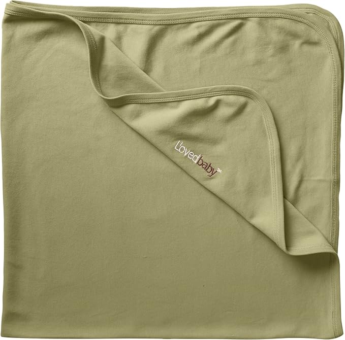 L'ovedbaby Unisex Baby Organic Cotton Swaddle Blanket, GOTS Certified, 37" x 37" Super Soft & Hypoallergenic
