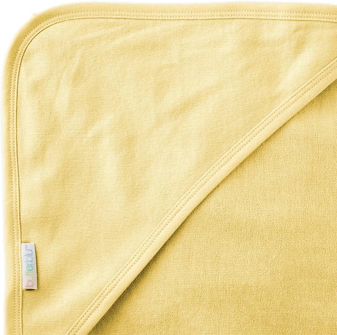 Butterblu Harper - 100% Organic Cotton Hooded Towels in Soft and Absorbent Baby Terry, 2-Pack, Puddle Jumpers, One Size