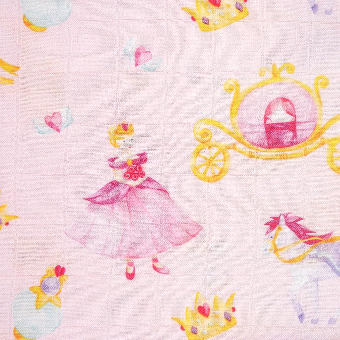 immispace - Ultra Soft Swaddle Blanket | Muslin Blankets for Girls & Boys | Newborns & Infants Gifts | 30% Organic Cotton + 70% Rayon | Large 47" x 47" | Machine Washable (Fairy Tale)