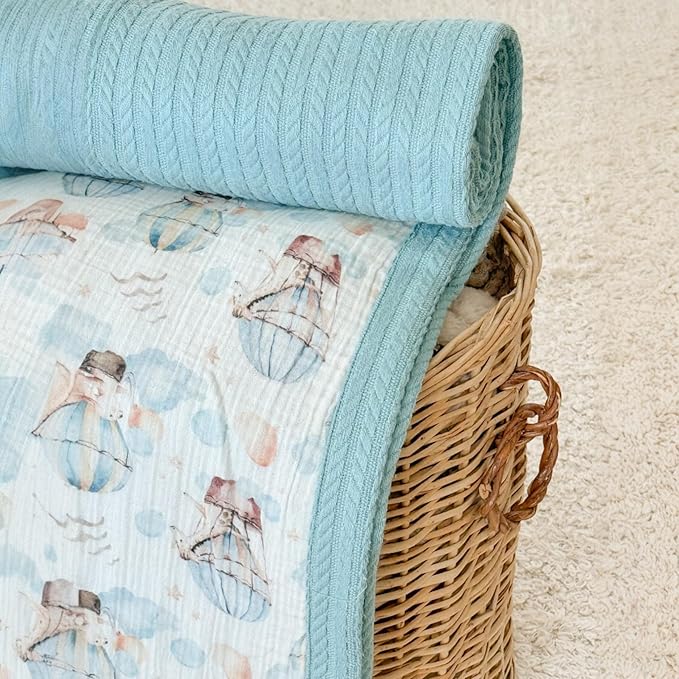 Mouliss Personalized Baby Blanket with Name ??Handmade 100% Organic Cotton Newborn Gift | Custom Knit Blanket for Boys, Girls, Kids & Baby Showers