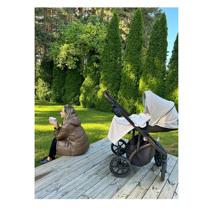Rechargeable Stroller Pram Rocker, Portable Weatherproof Baby Sleep Device, Fits All Stollers & Prams - Adjustable Speed, Long-Lasting Battery