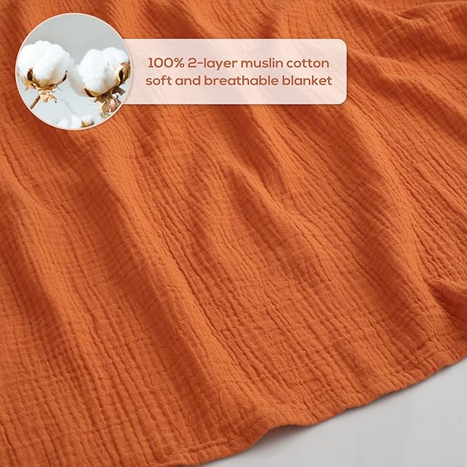 Muslin Swaddle Baby Blanket for Boys and Girls, 100% Cotton, Swaddles for Newborns, 47"x47", Soft Breathable Skin Friendly Warm ??Pack of 2