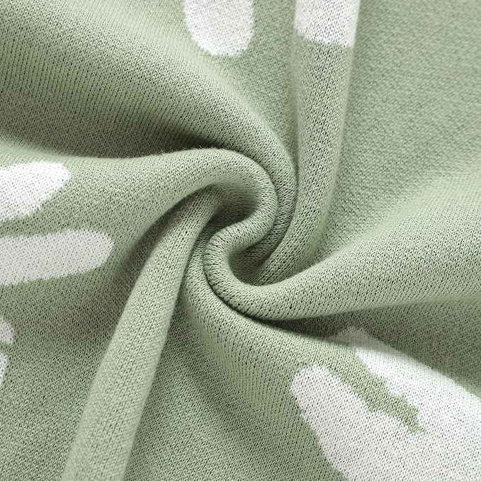 Hadetoto Baby Blankets for Boys and Girls, Newborn Knitted Cotton Swaddle Blankets Neutral Crochet Receiving Blanket, Baby Essentials, Registry & Gift, 40 x 30 inches