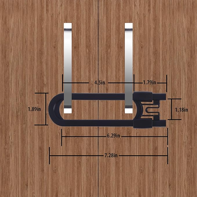 Sliding Cabinet Locks Baby Proofing ??Adjustable Child Safety Latches for Knobs & Handles ??10 Pack ??No Adhesive Drilling or Tools - Black